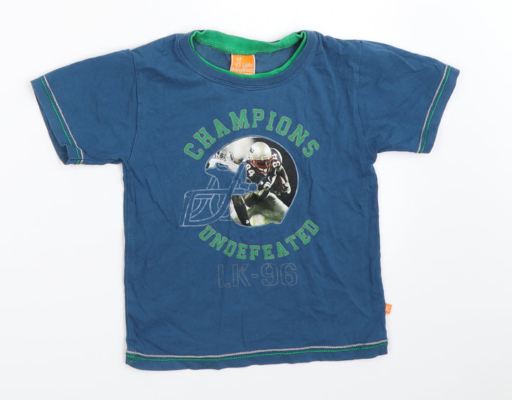 Little Kangaroos Boys Blue Basic T-Shirt Size 4 Years