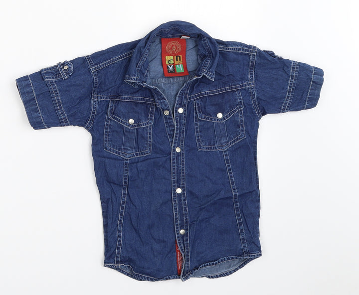 Envy Boys Blue Basic Button-Up Size 4 Years