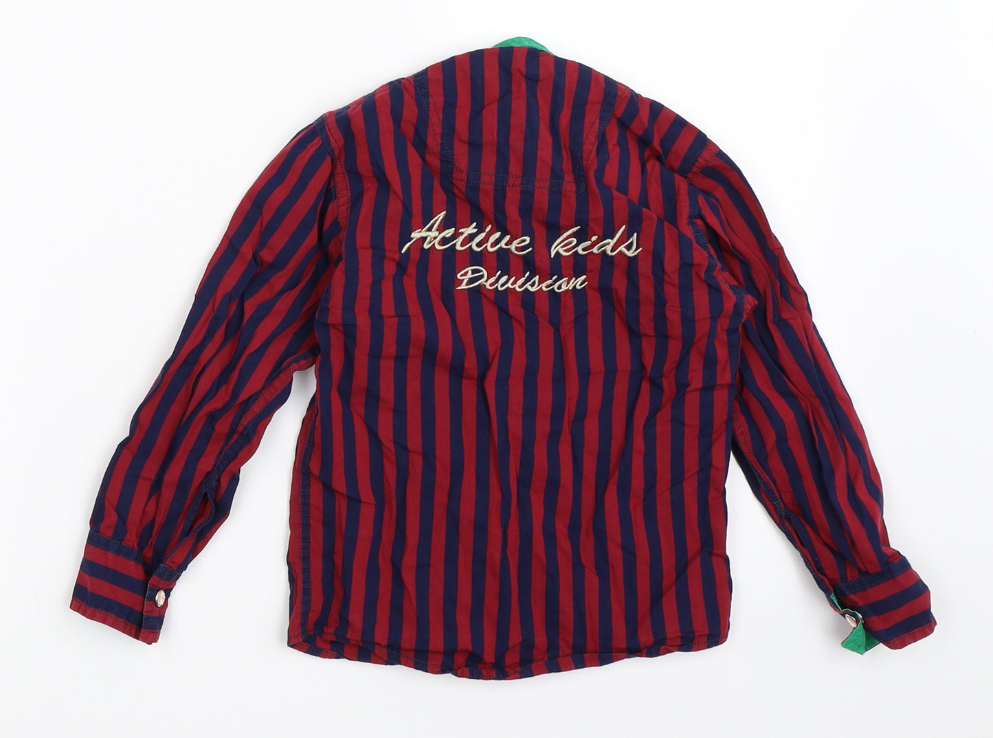 Active Boys Red Striped  Basic Button-Up Size 2 Years