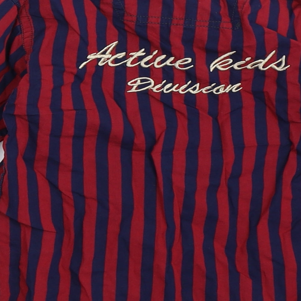 Active Boys Red Striped  Basic Button-Up Size 2 Years