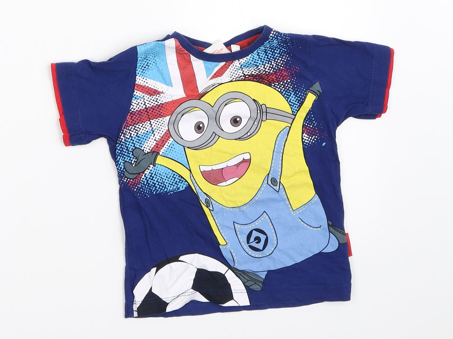 Primark Boys Blue   Basic T-Shirt Size 18-24 Months  - Despicable Me Minion