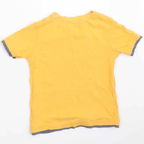 H&T Boys Yellow   Basic T-Shirt Size 5 Years
