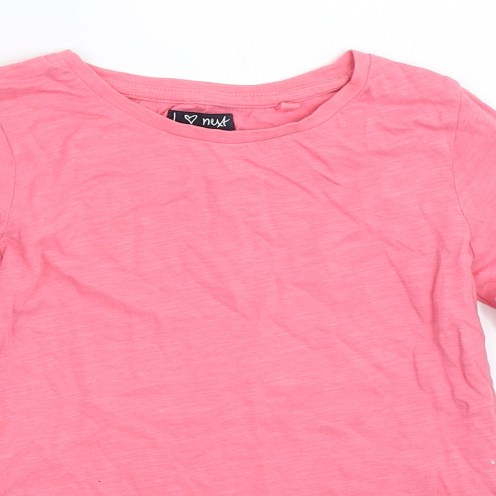 NEXT Girls Pink   Basic T-Shirt Size 7 Years