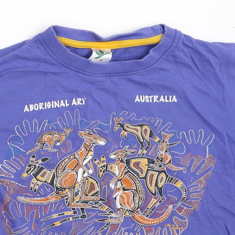 Gooses T-Shirts Boys Purple   Basic T-Shirt Size 4 Years