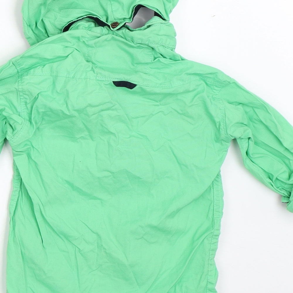 Flukee Boys Green   Basic Button-Up Size 4 Years