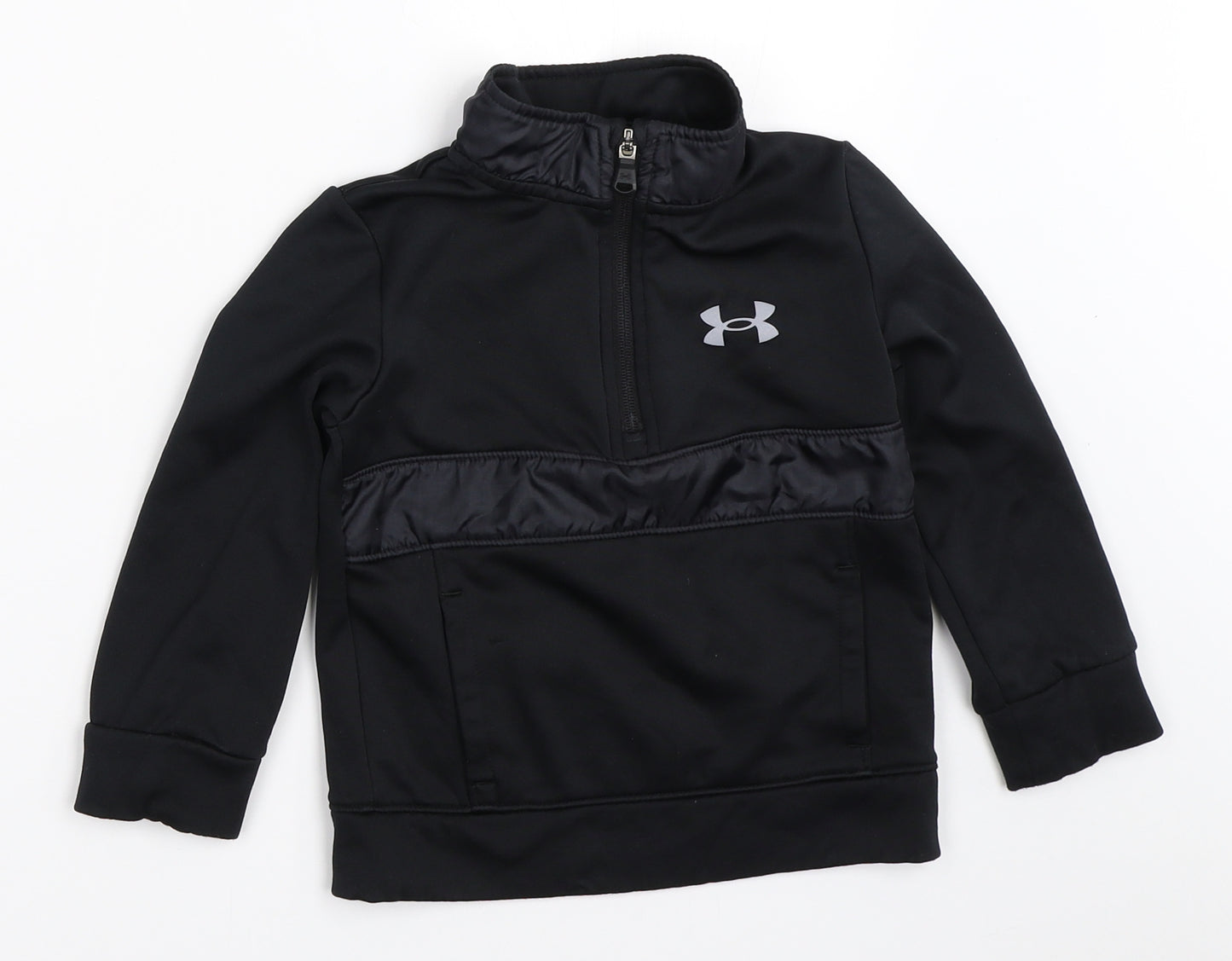 Under armour Boys Black   Henley Sweatshirt Size 3-4 Years