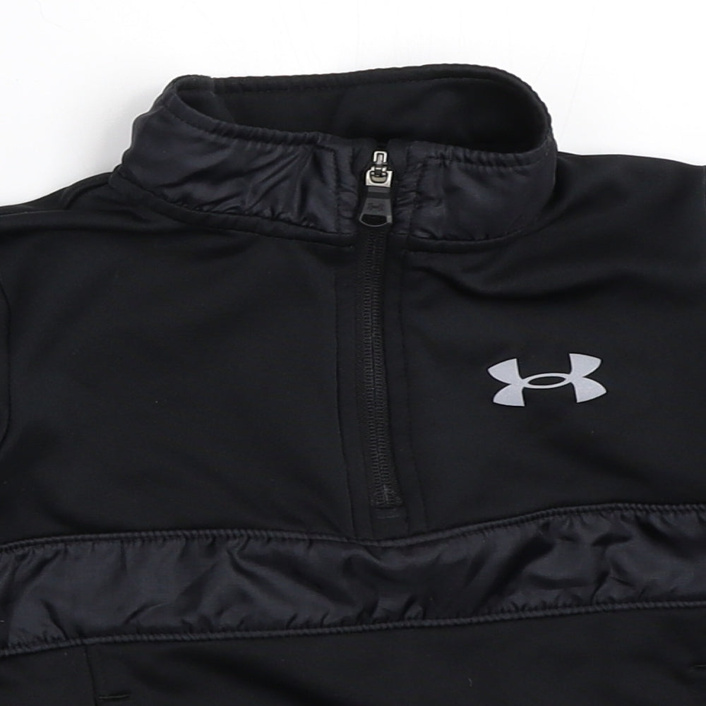 Under armour Boys Black   Henley Sweatshirt Size 3-4 Years