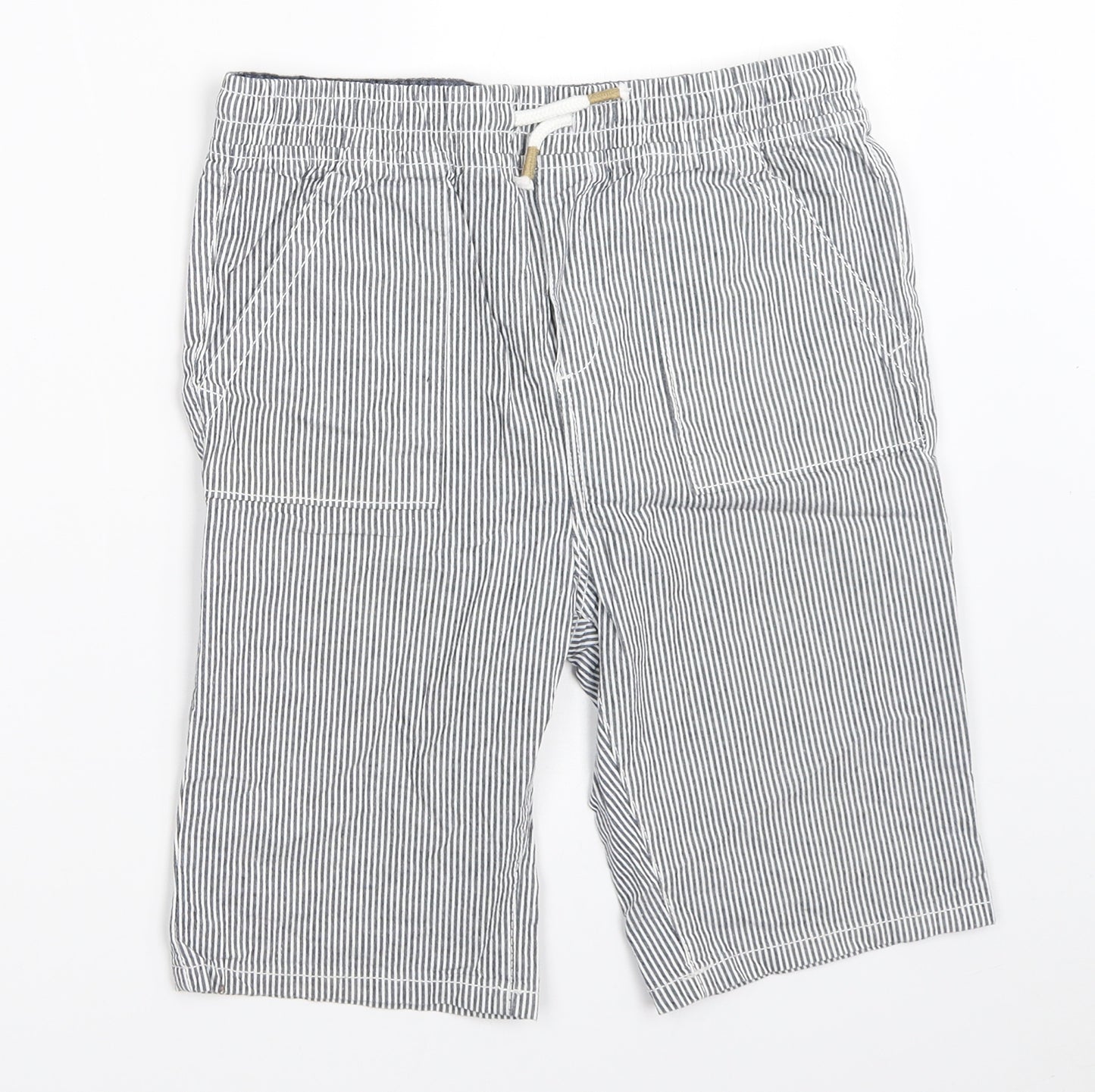 TU Boys Blue Striped  Bermuda Shorts Size 11 Years