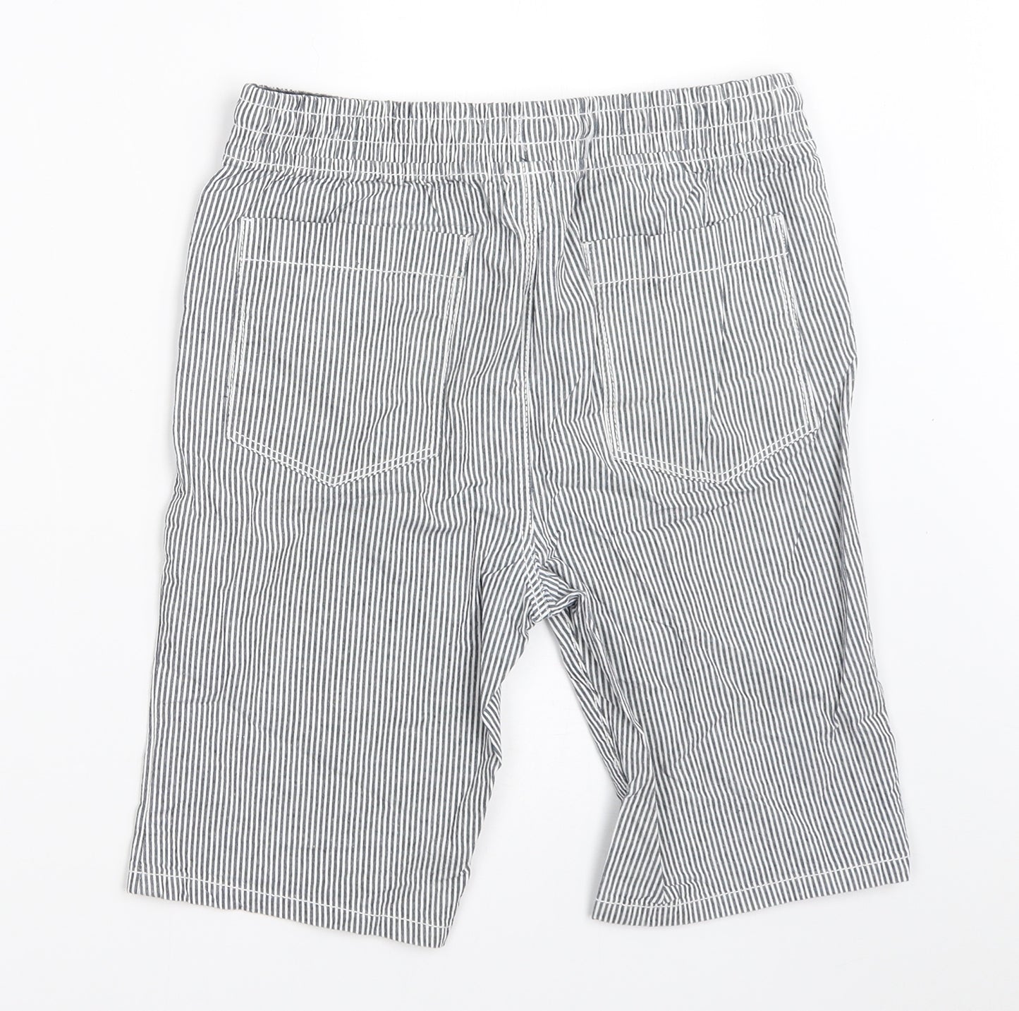 TU Boys Blue Striped  Bermuda Shorts Size 11 Years