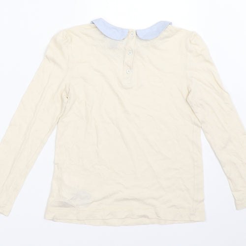 Gap Girls Ivory   Basic T-Shirt Size 6-7 Years