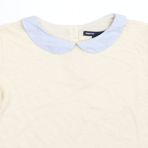 Gap Girls Ivory   Basic T-Shirt Size 6-7 Years