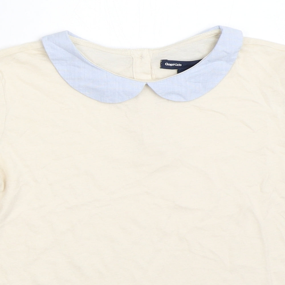 Gap Girls Ivory   Basic T-Shirt Size 6-7 Years