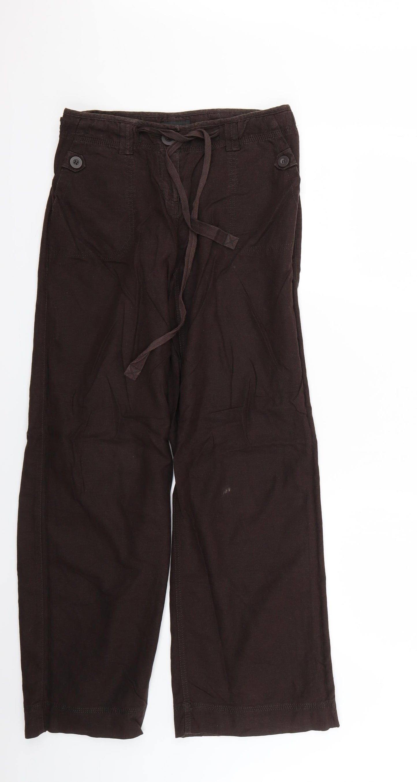 NEXT Womens Brown   Trousers  Size 8 L26 in