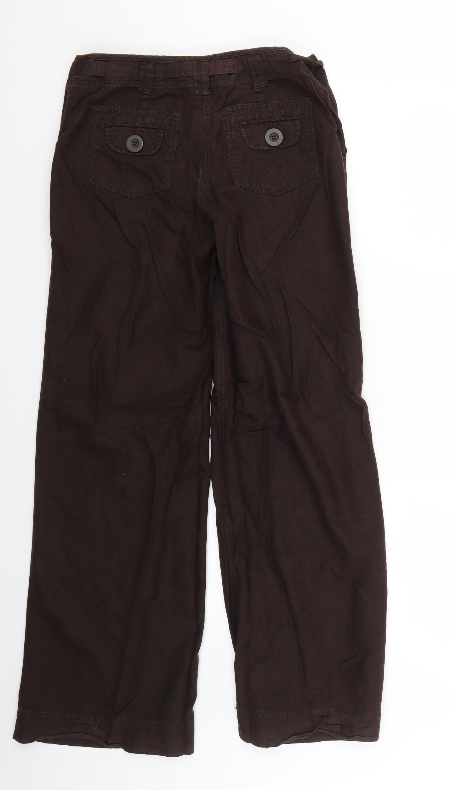 NEXT Womens Brown   Trousers  Size 8 L26 in