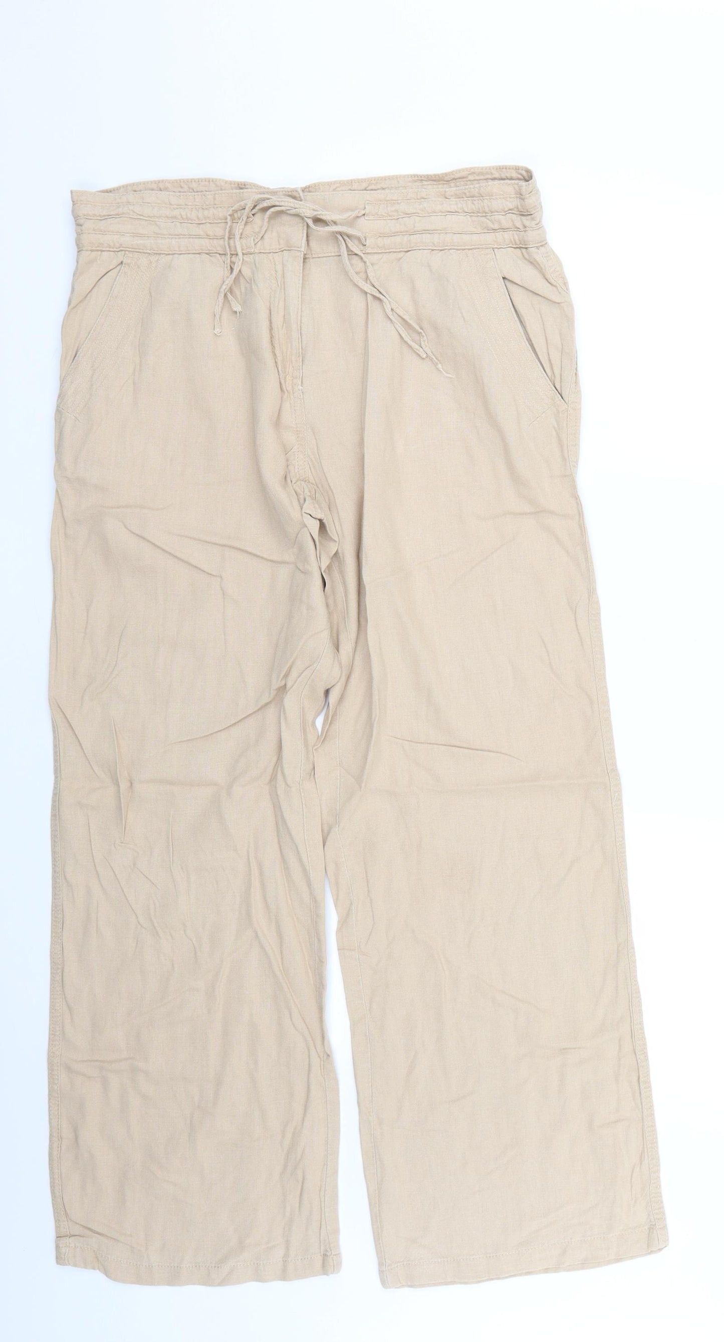 NEXT Womens Beige   Trousers  Size 14 L26 in