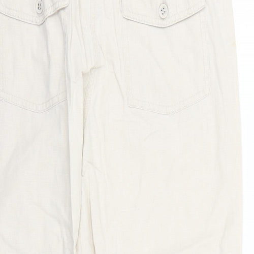 TU Womens Beige   Cropped Trousers Size 14 L21 in