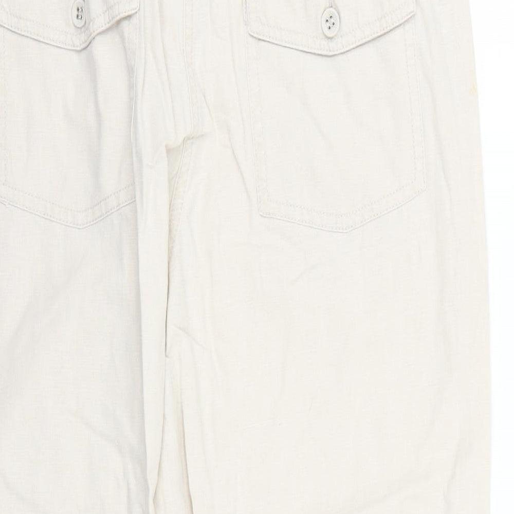 TU Womens Beige   Cropped Trousers Size 14 L21 in