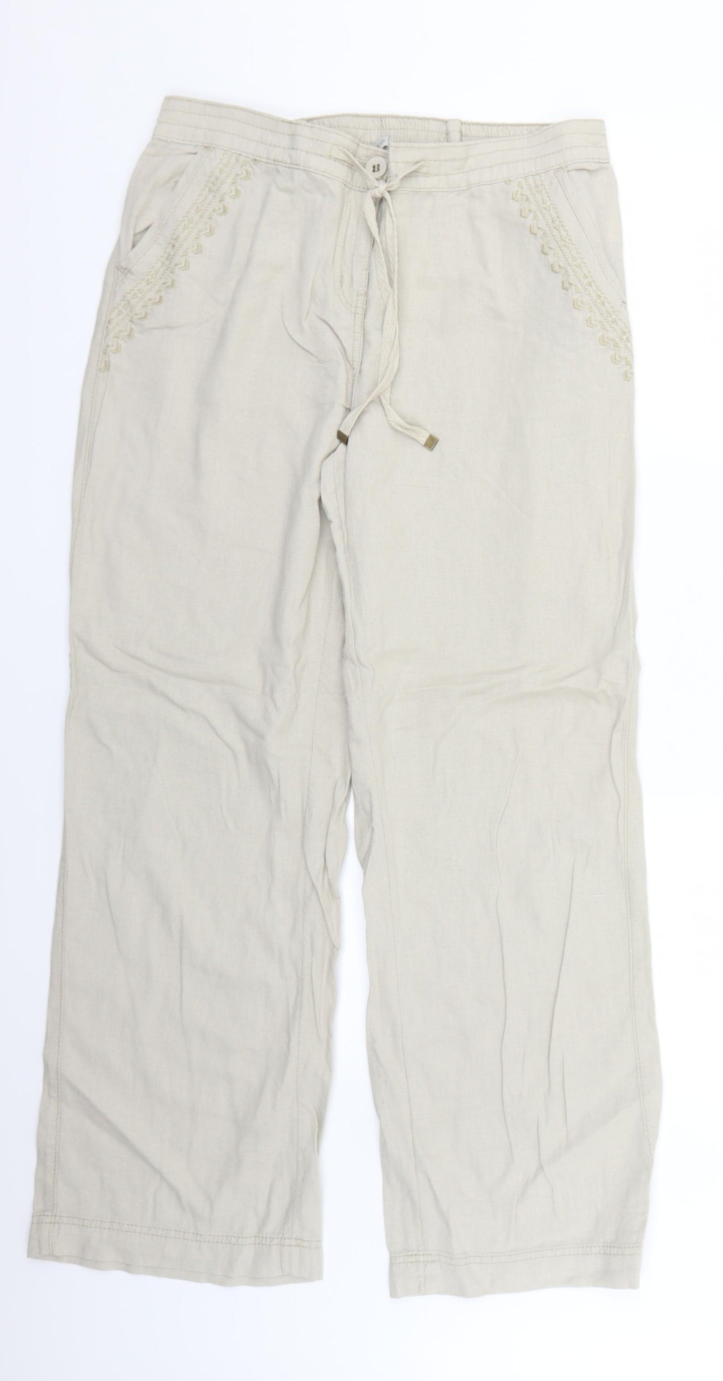 George Womens Beige   Trousers  Size 12 L28 in