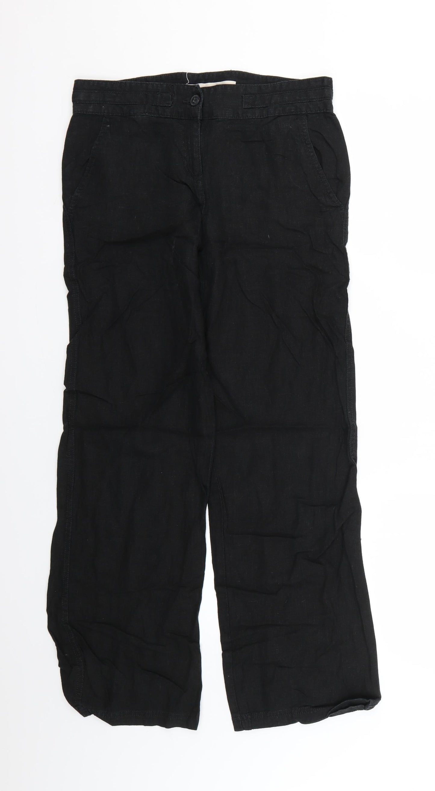 NEXT Womens Black   Trousers  Size 6 L25 in