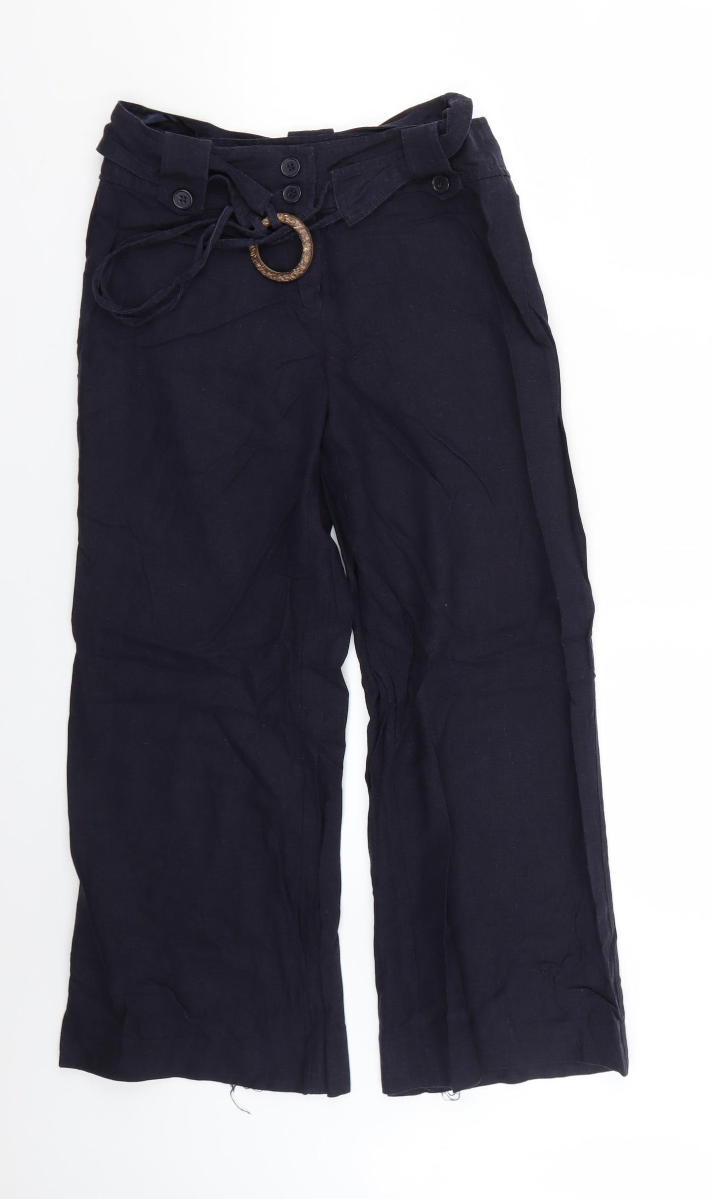 AMARANTO Womens Blue   Trousers  Size 8 L24 in