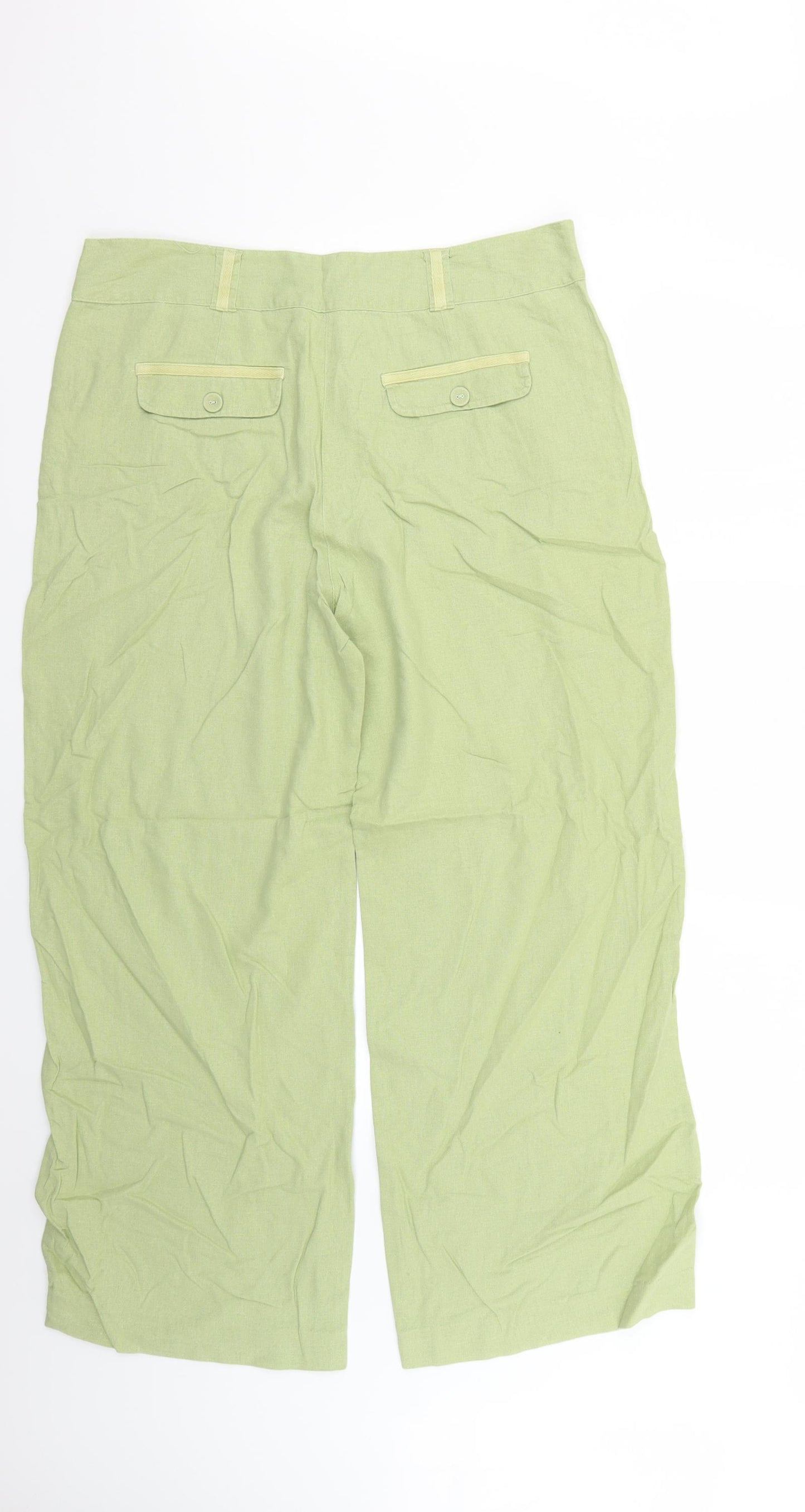 Preworn Womens Green   Trousers  Size 16 L27 in
