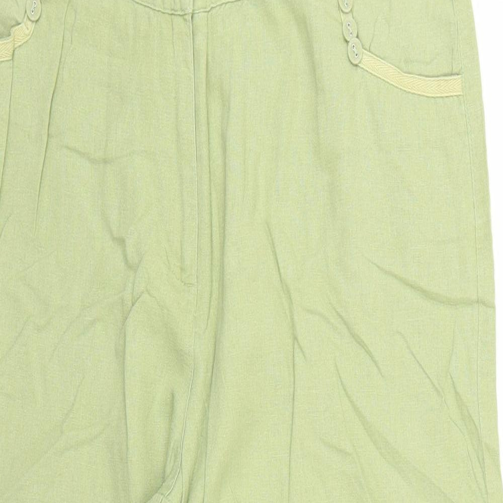 Preworn Womens Green   Trousers  Size 16 L27 in