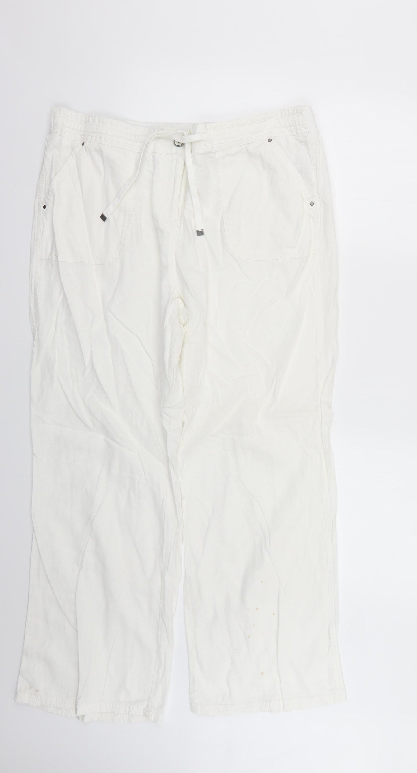 George Womens White   Trousers  Size 16 L23 in
