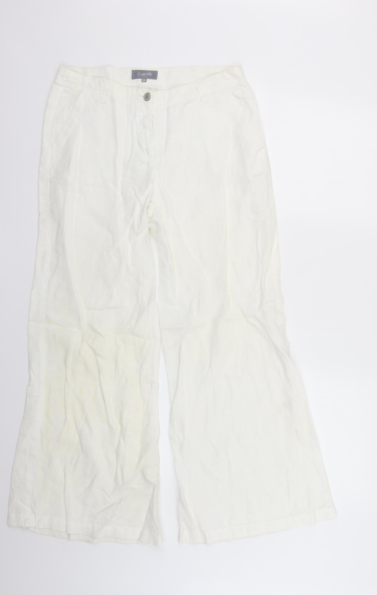 sasperilla Womens White   Trousers  Size 10 L26 in