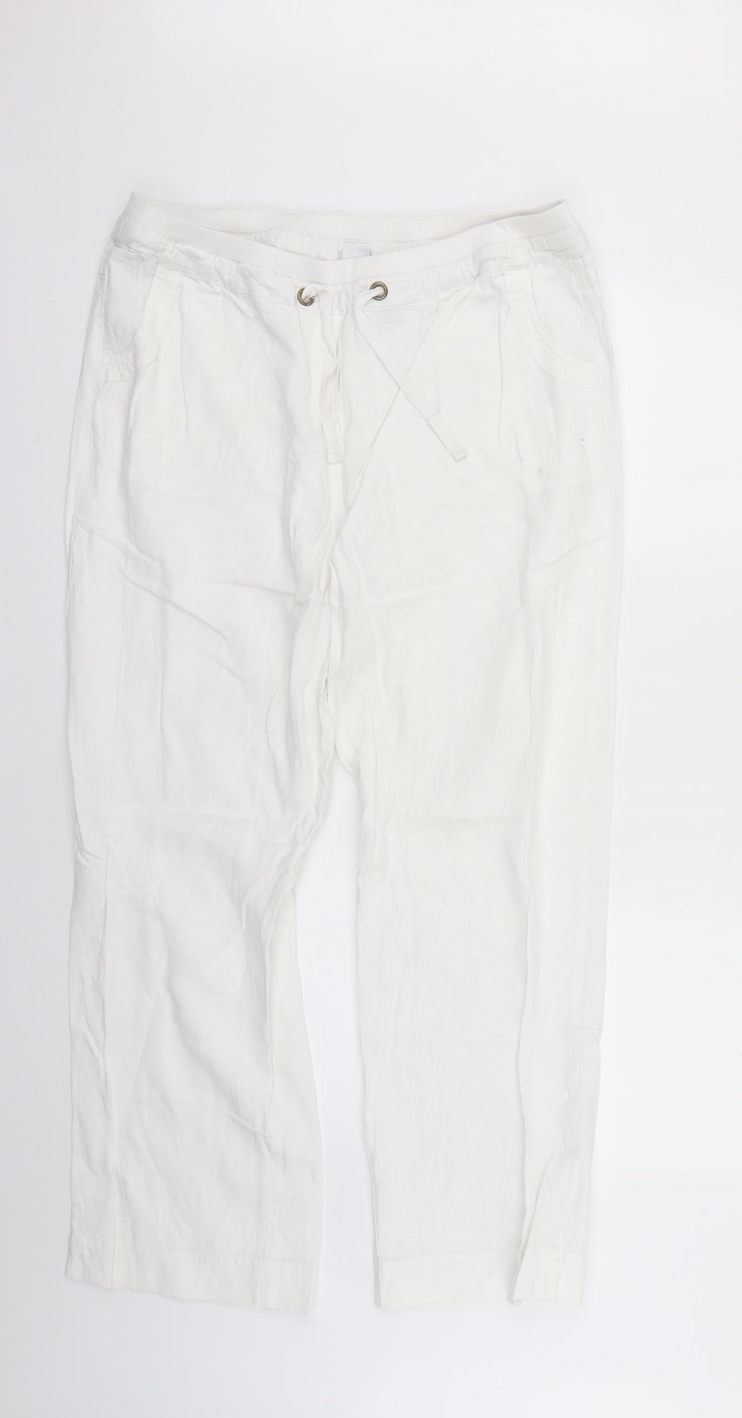 Cotton Traders Womens White   Trousers  Size 16 L27 in