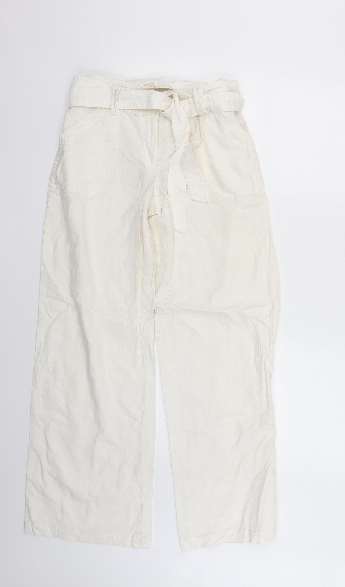 NEXT Womens White   Trousers  Size 10 L27 in