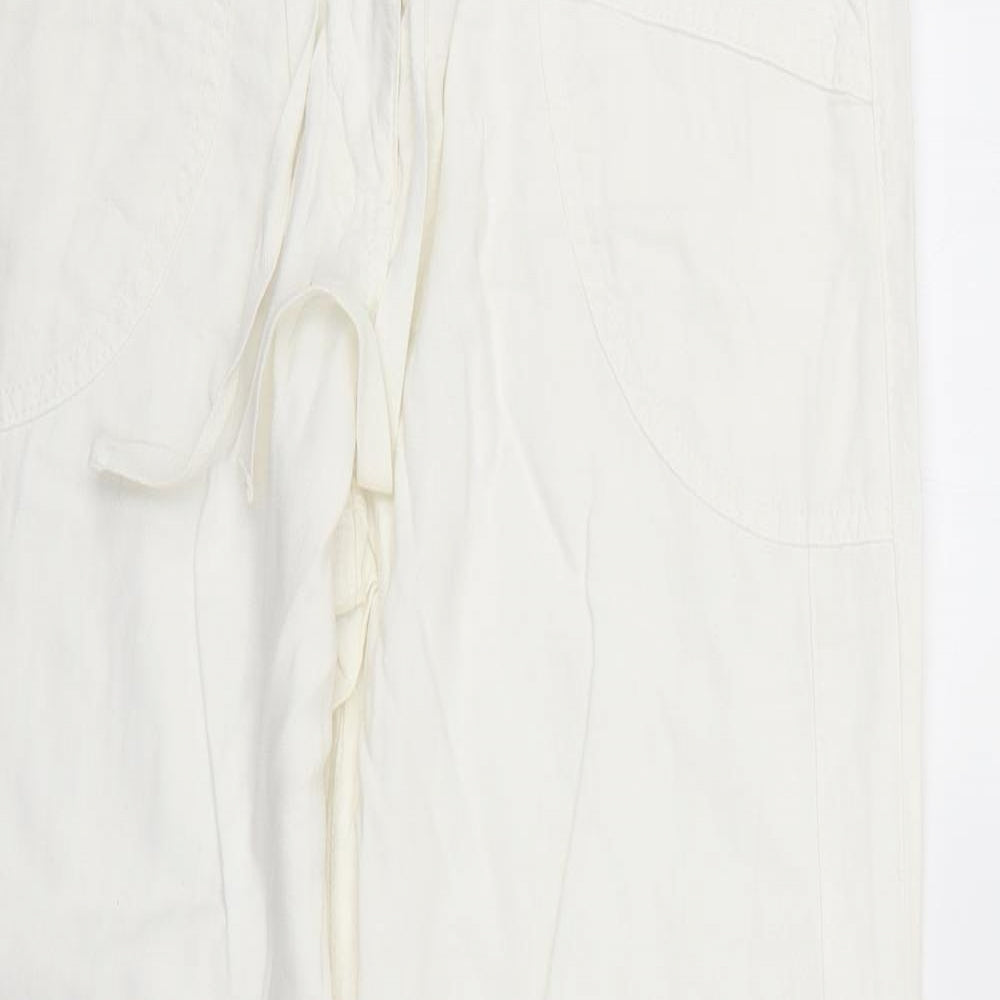 NEXT Womens White   Trousers  Size 14 L31 in
