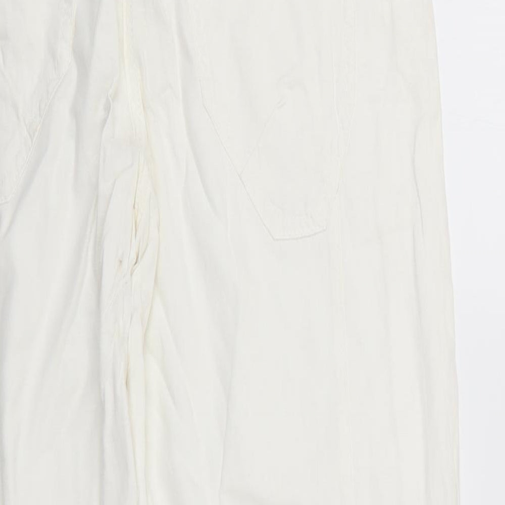 NEXT Womens White   Trousers  Size 14 L31 in