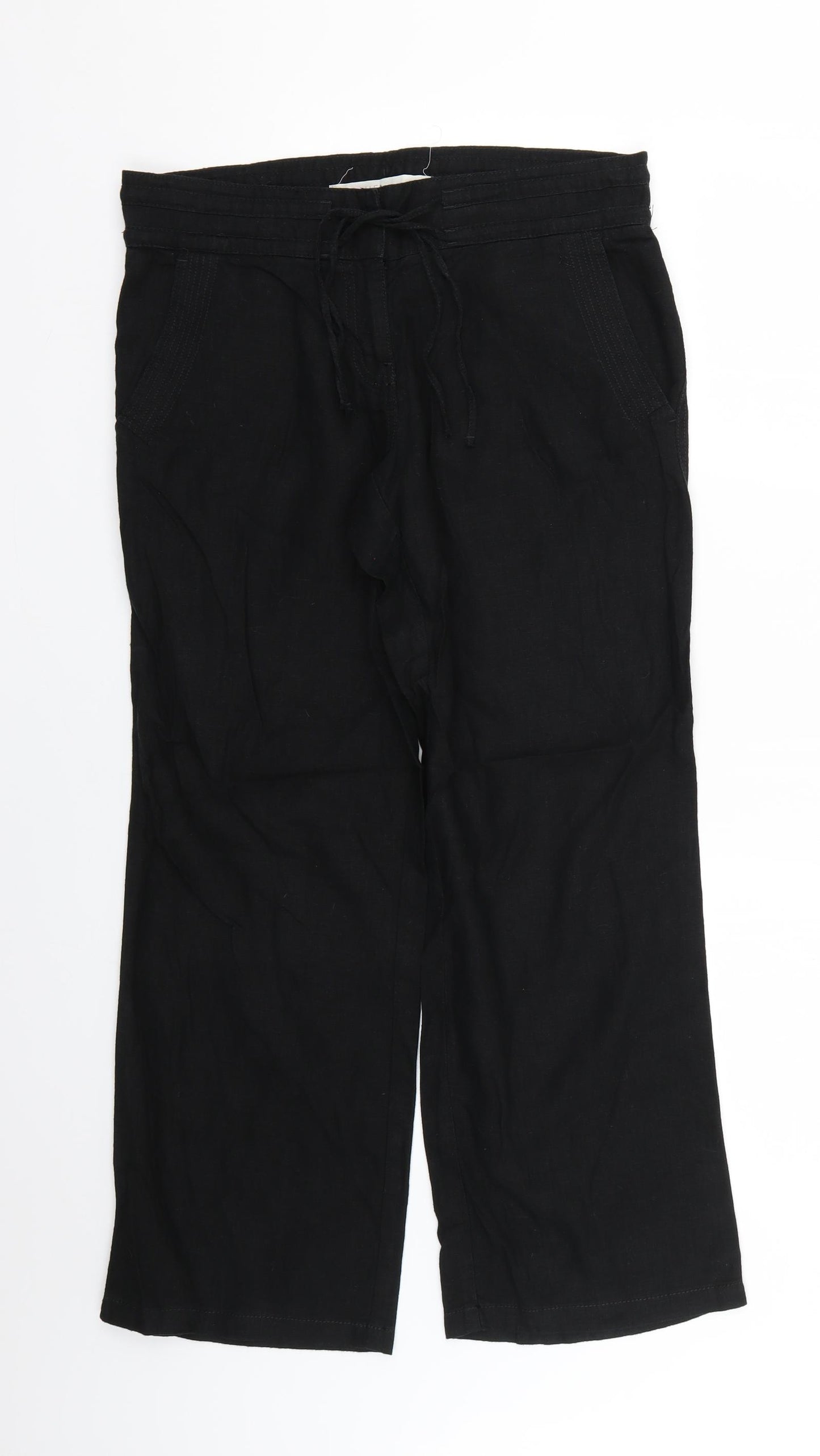 NEXT Womens Black   Trousers  Size 12 L24 in