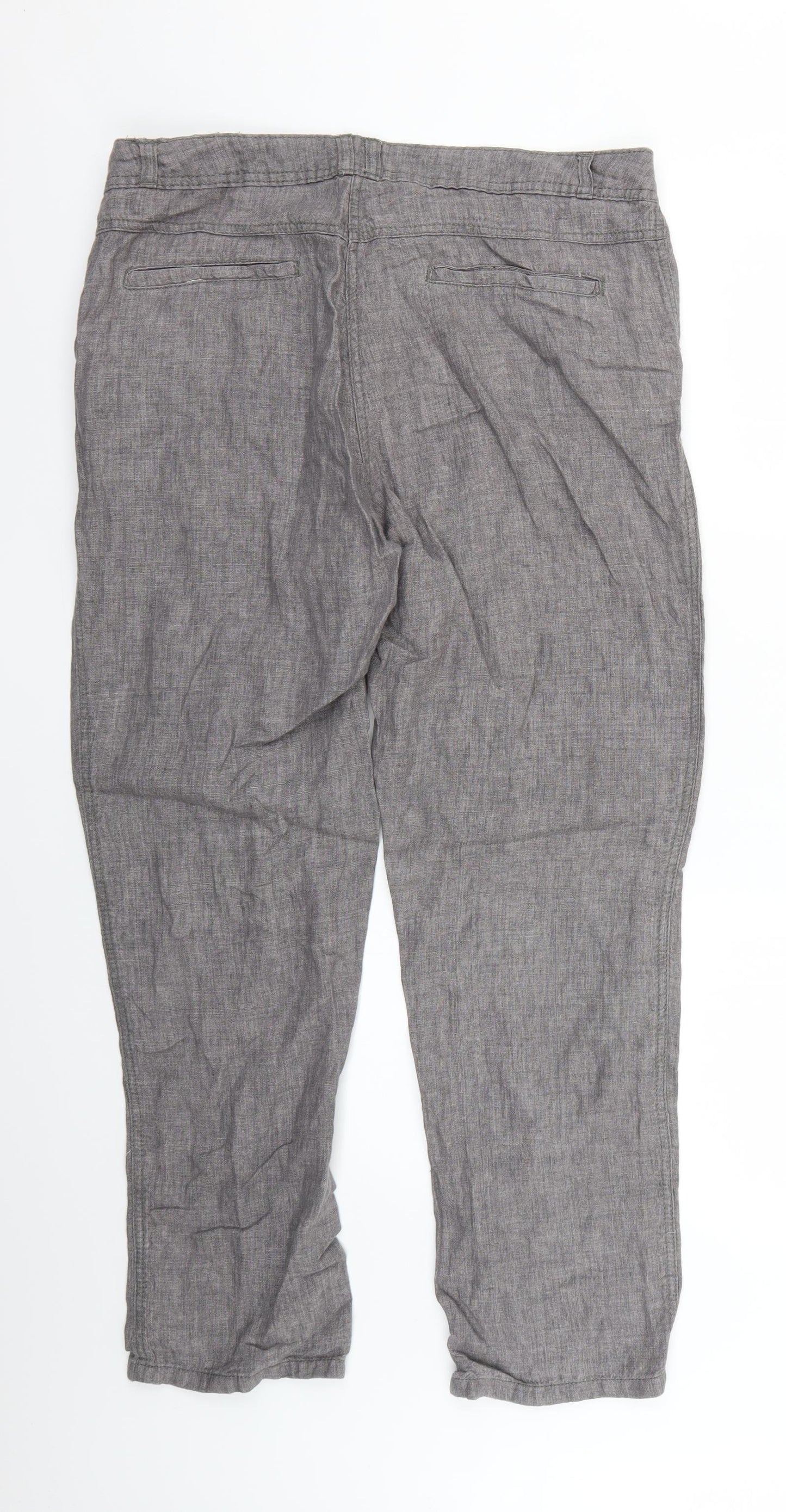 George Womens Grey   Trousers  Size 14 L25 in
