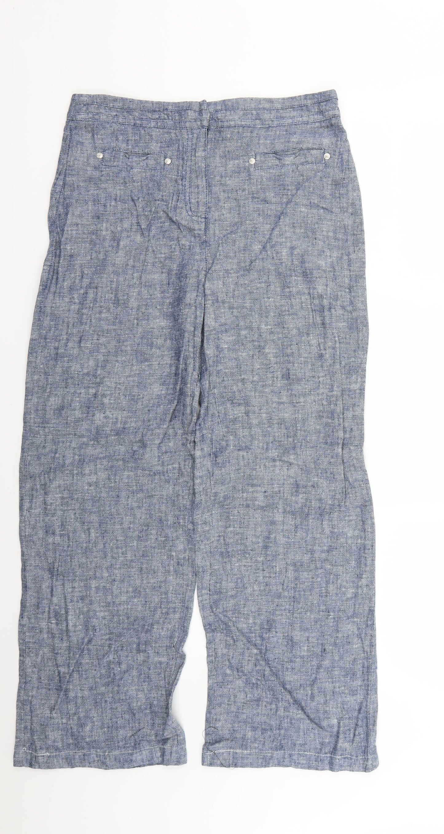 Papaya Womens Blue   Trousers  Size 10 L26 in