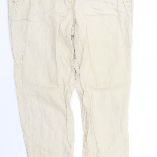 Indigo Womens Beige   Trousers  Size 12 L26 in