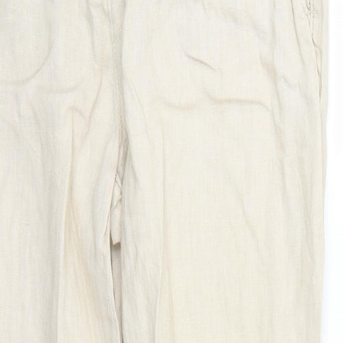 Indigo Womens Beige   Trousers  Size 12 L26 in