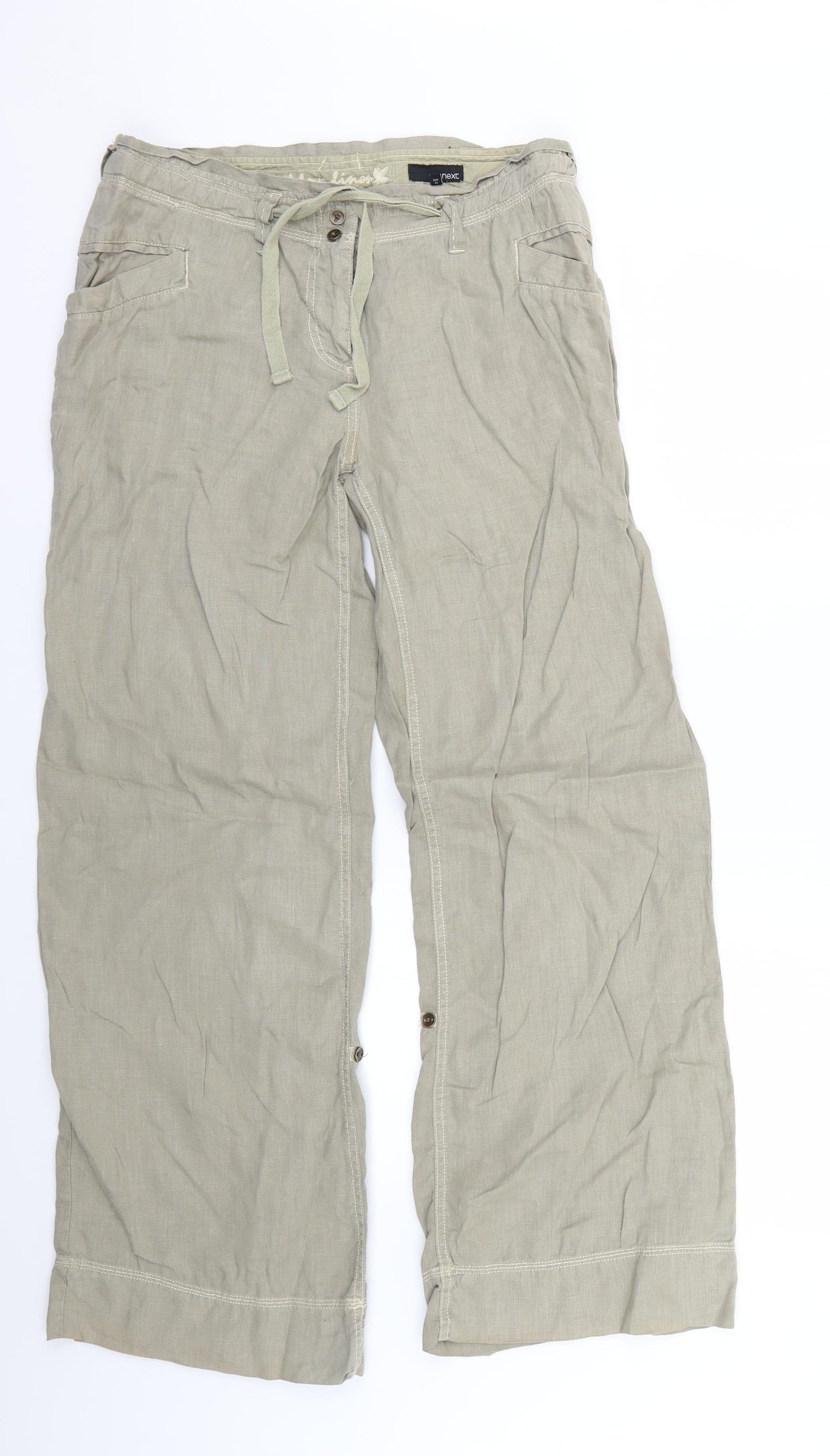 NEXT Womens Green   Trousers  Size 12 L28 in