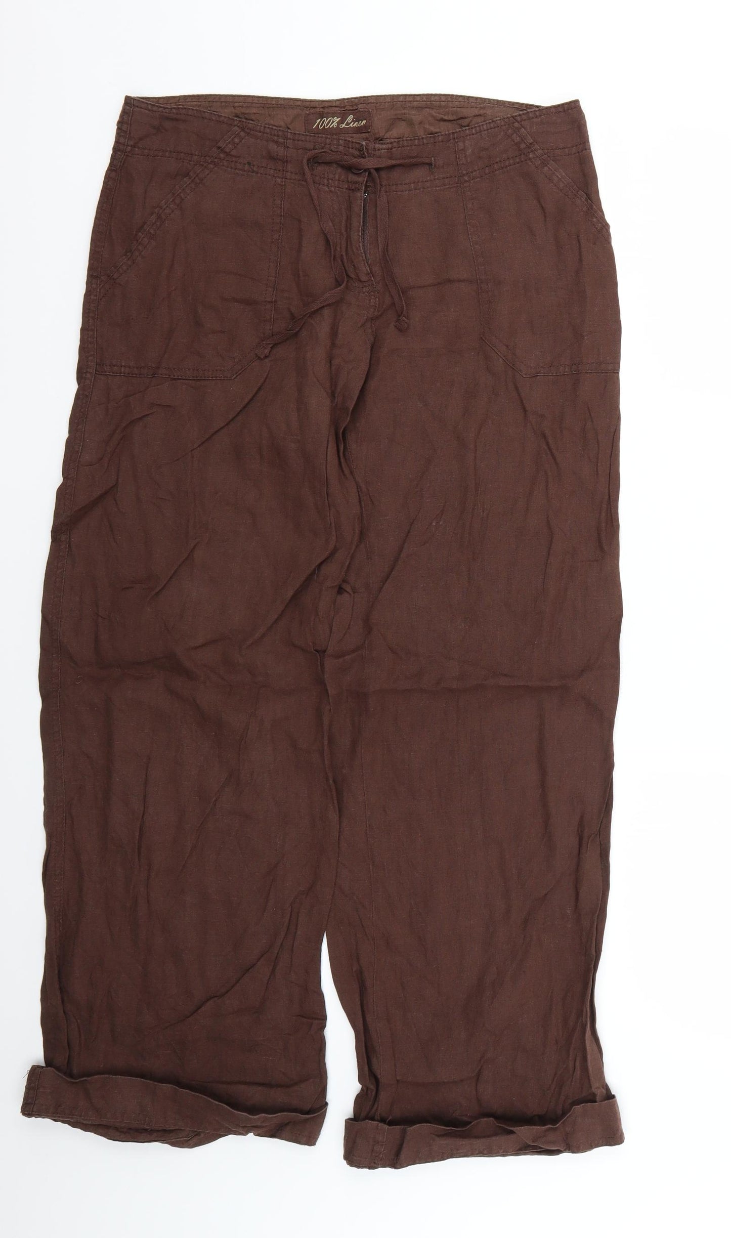 Atmosphere Womens Brown   Trousers  Size 10 L27 in