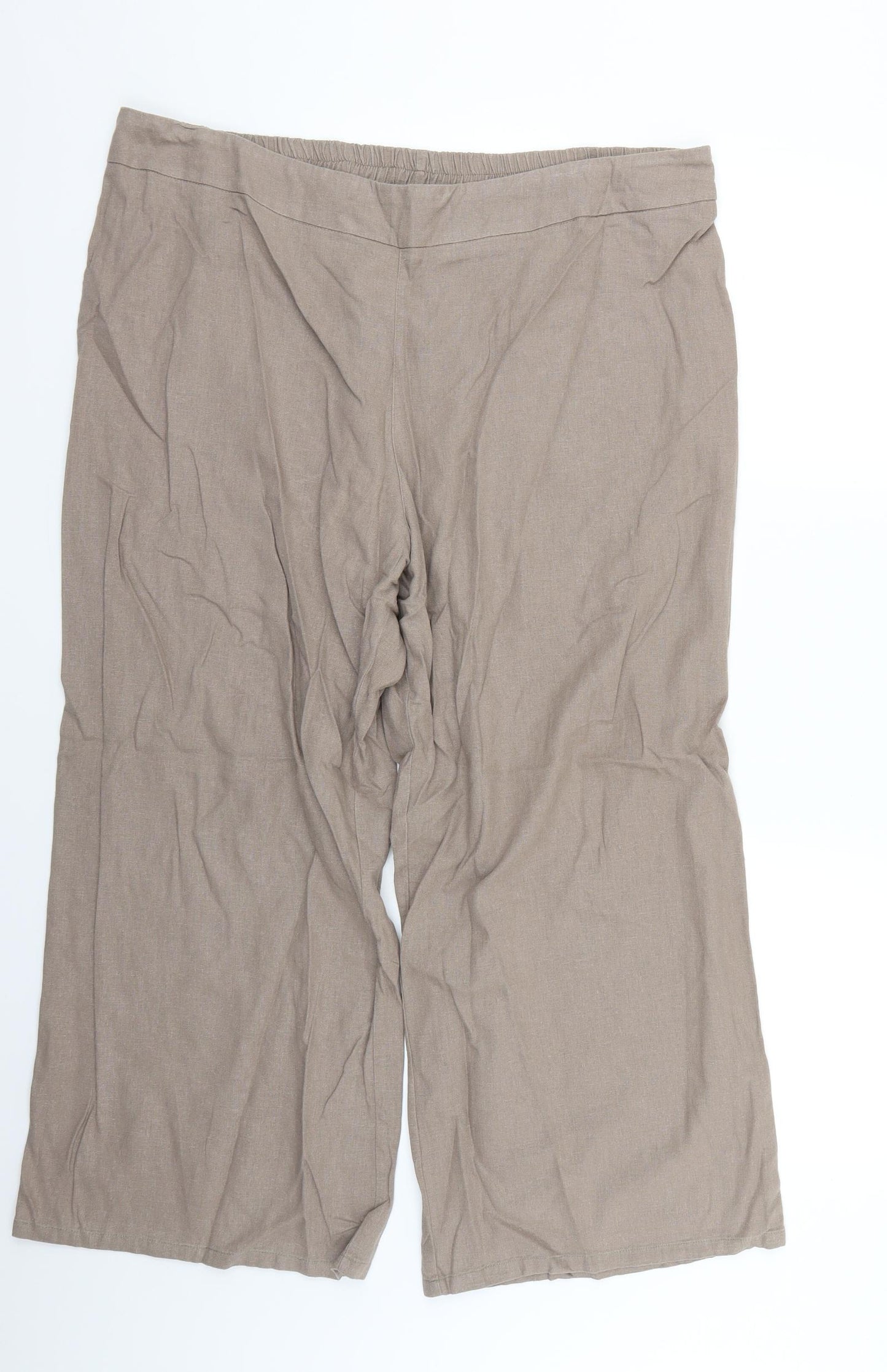 Evans Womens Beige   Trousers  Size 24 L23 in