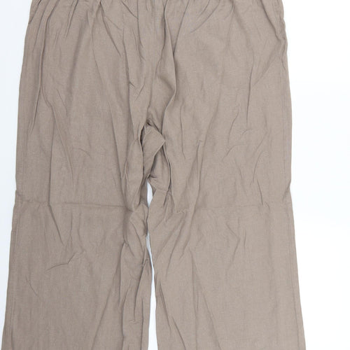 Evans Womens Beige   Trousers  Size 24 L23 in