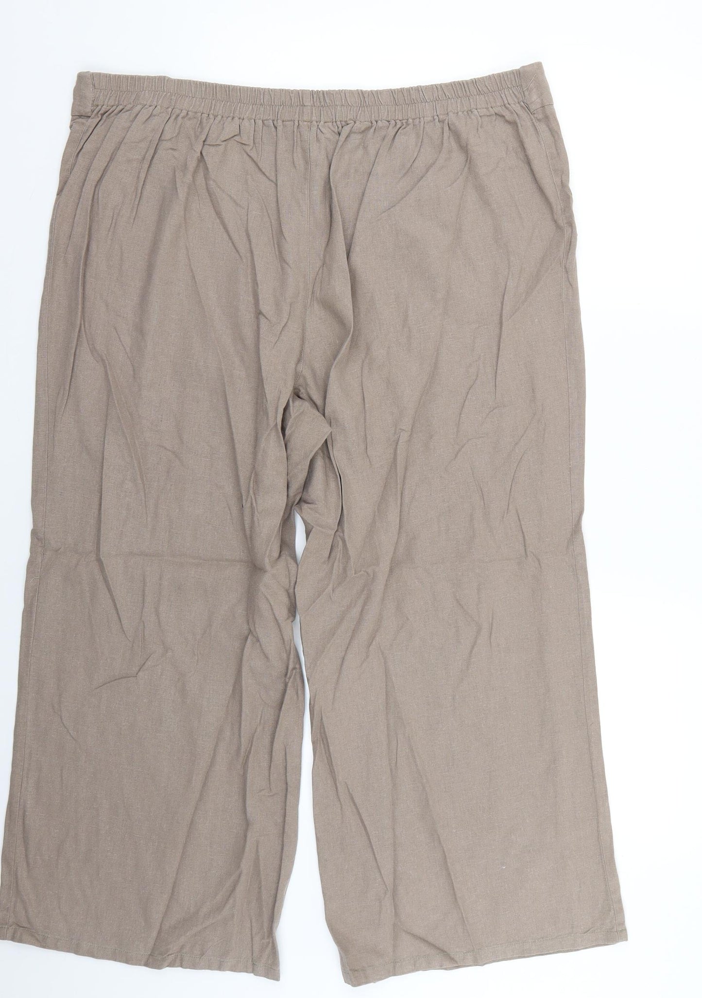 Evans Womens Beige   Trousers  Size 24 L23 in