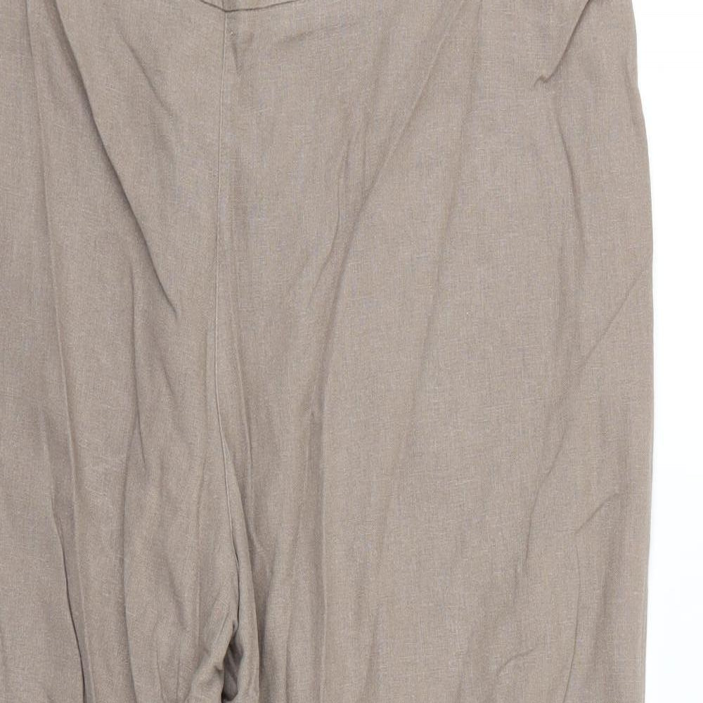 Evans Womens Beige   Trousers  Size 24 L23 in