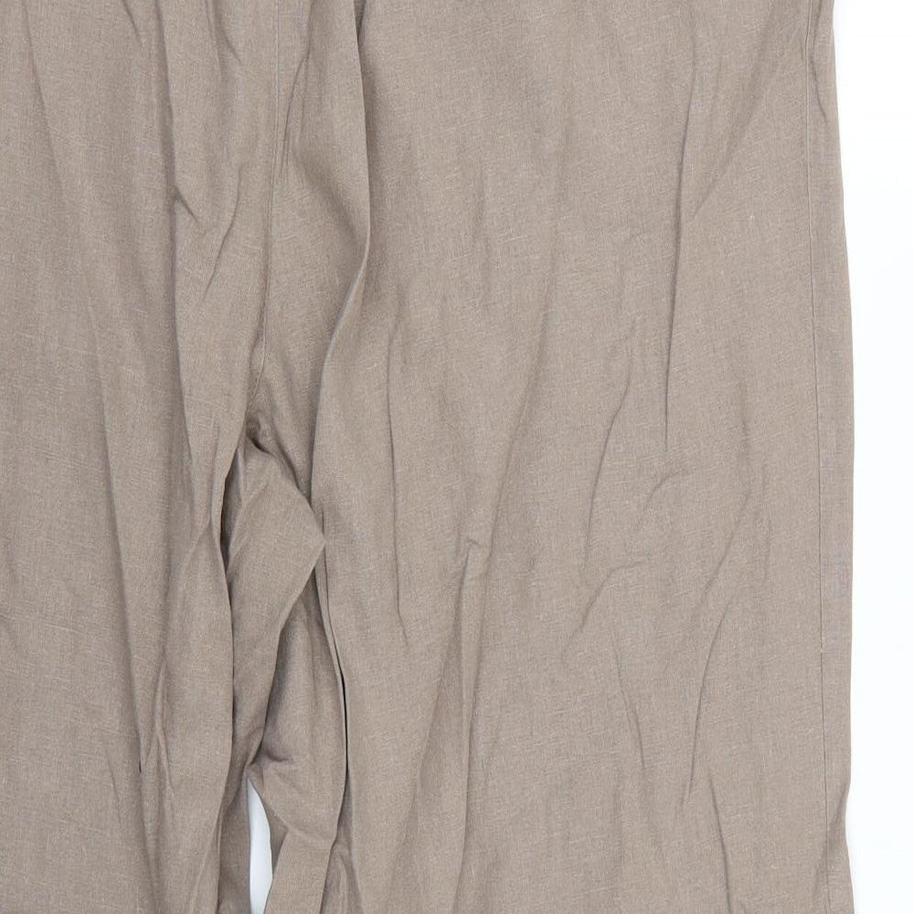 Evans Womens Beige   Trousers  Size 24 L23 in