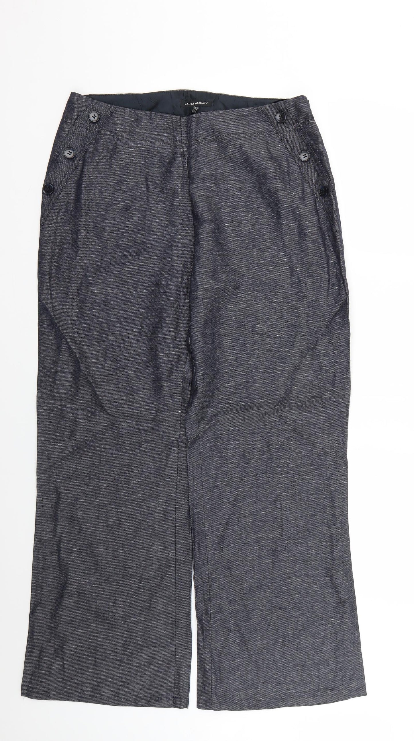 Laura Ashley Womens Blue   Trousers  Size 12 L27 in