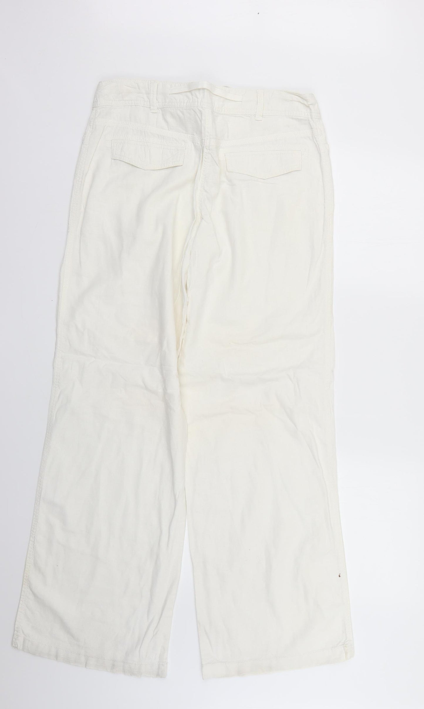 NEXT Womens White   Trousers  Size 10 L30 in