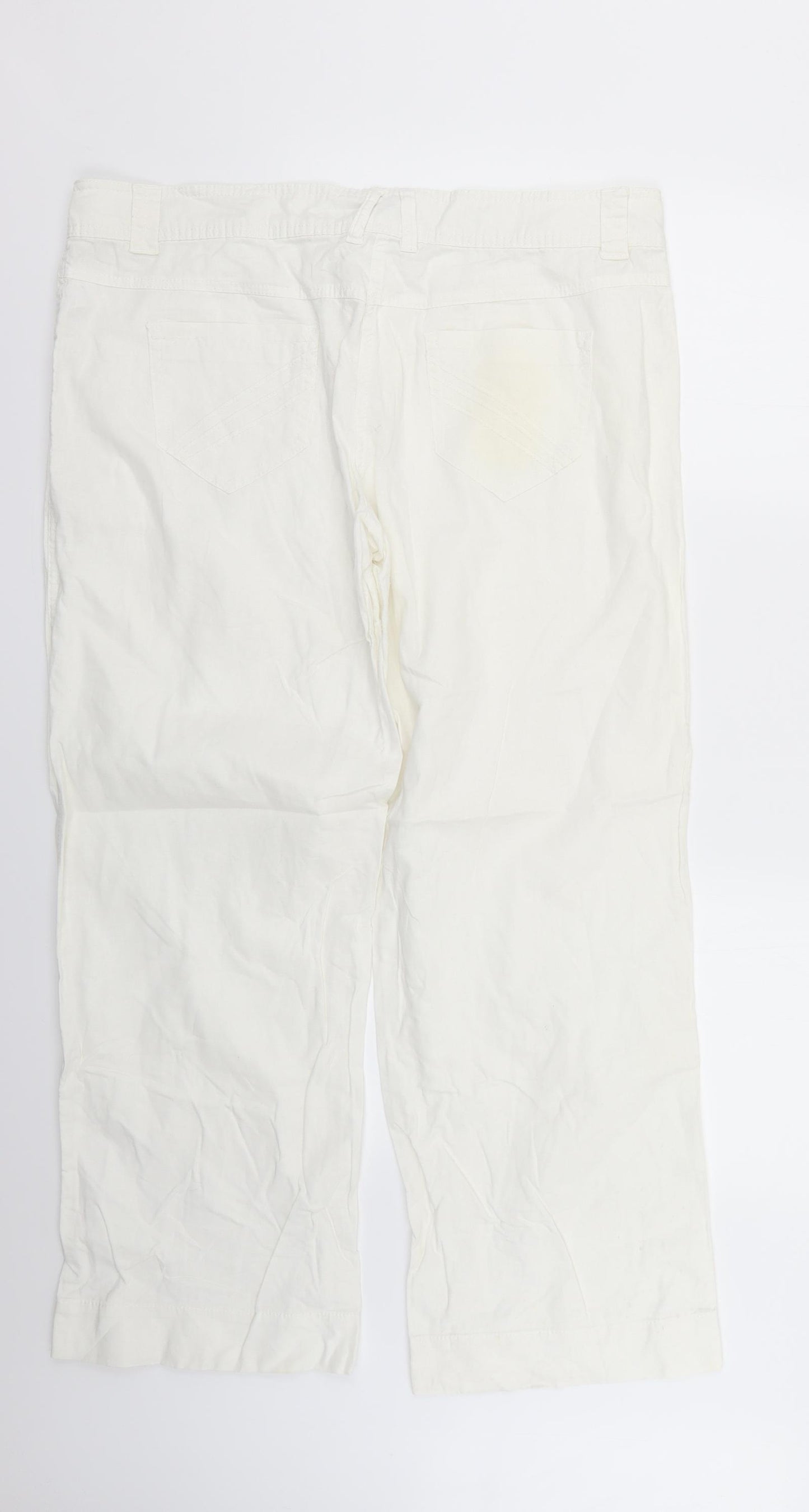 George Womens White   Trousers  Size 16 L27 in