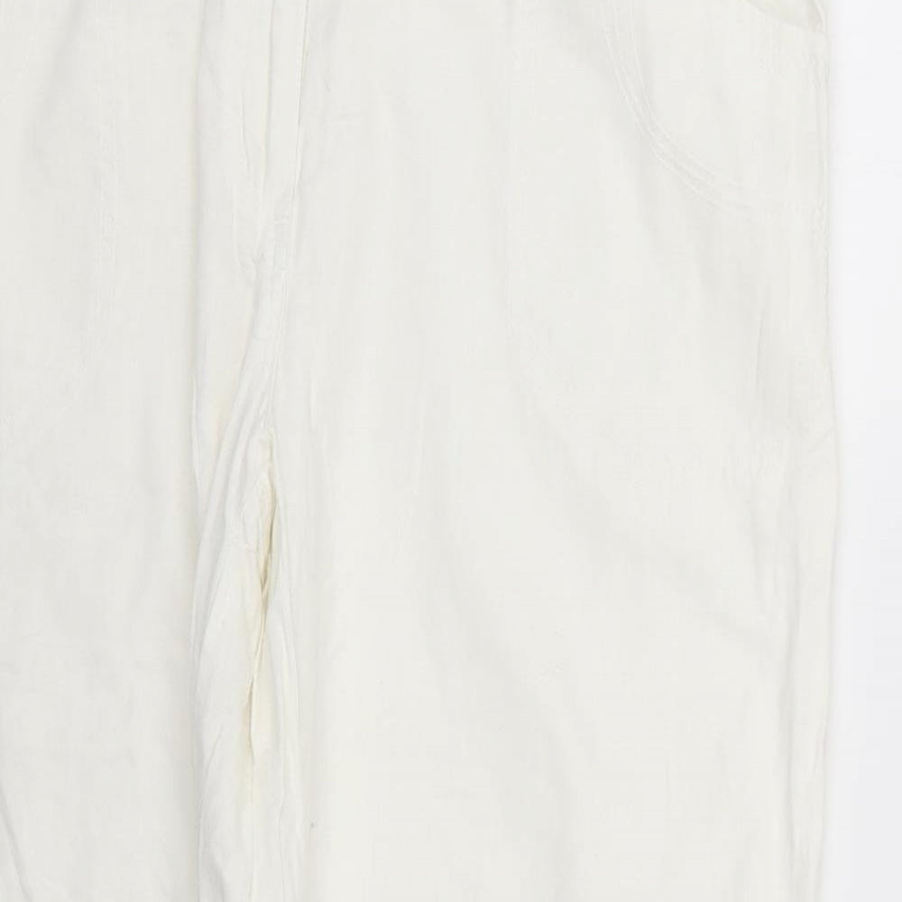 George Womens White   Trousers  Size 16 L27 in