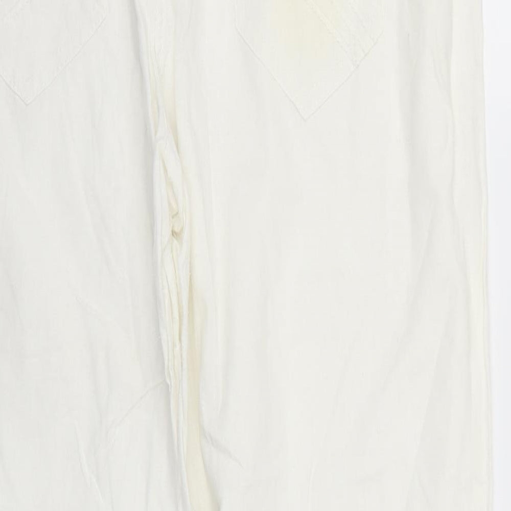 George Womens White   Trousers  Size 16 L27 in