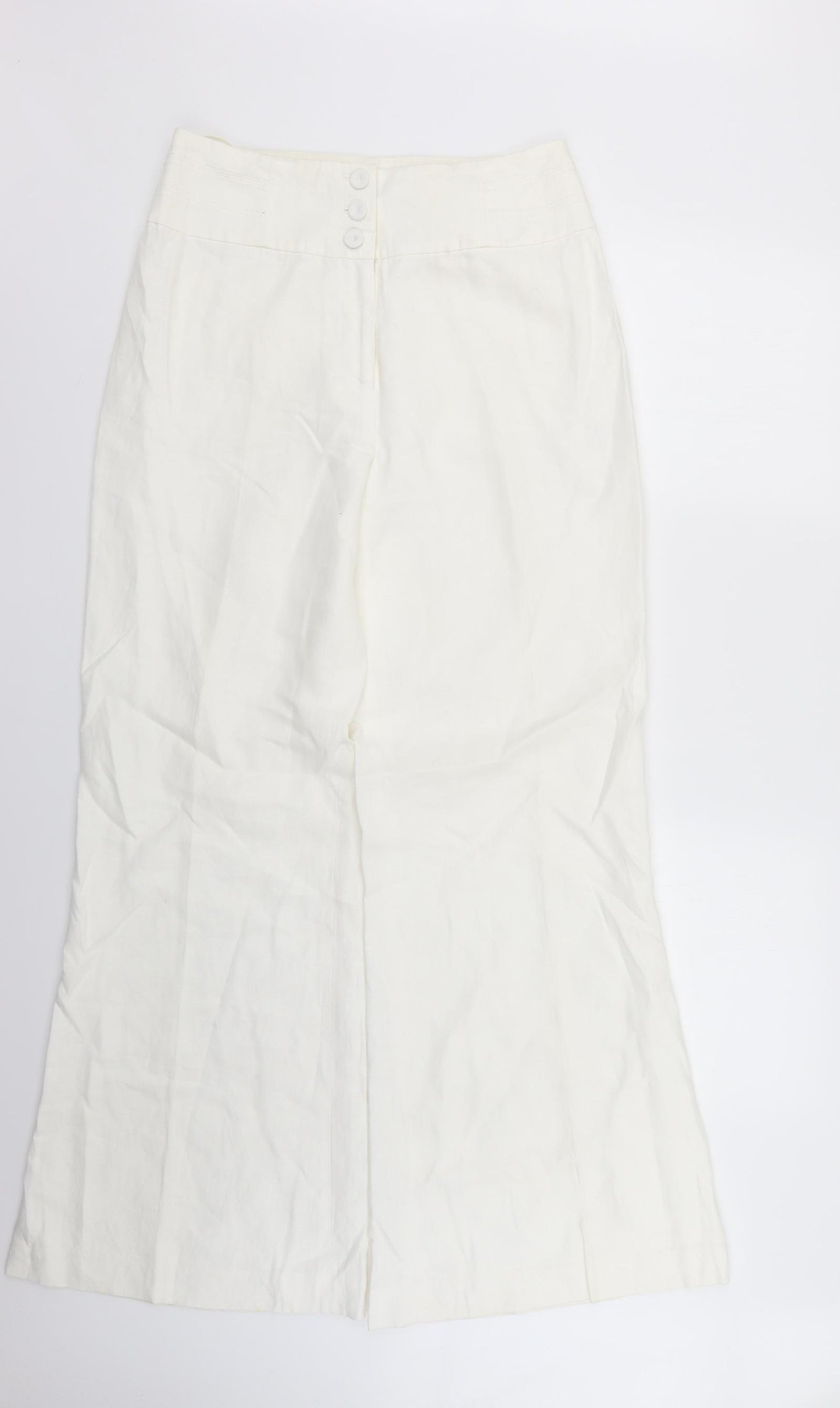 Coast Womens White   Trousers  Size 12 L28 in